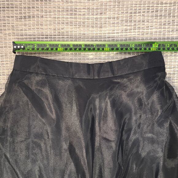 VTG JBS LTD Organza Maxi Skirt Womens 8 Black Balletcore Fairy Whimsygoth Formal - Picture 4 of 10